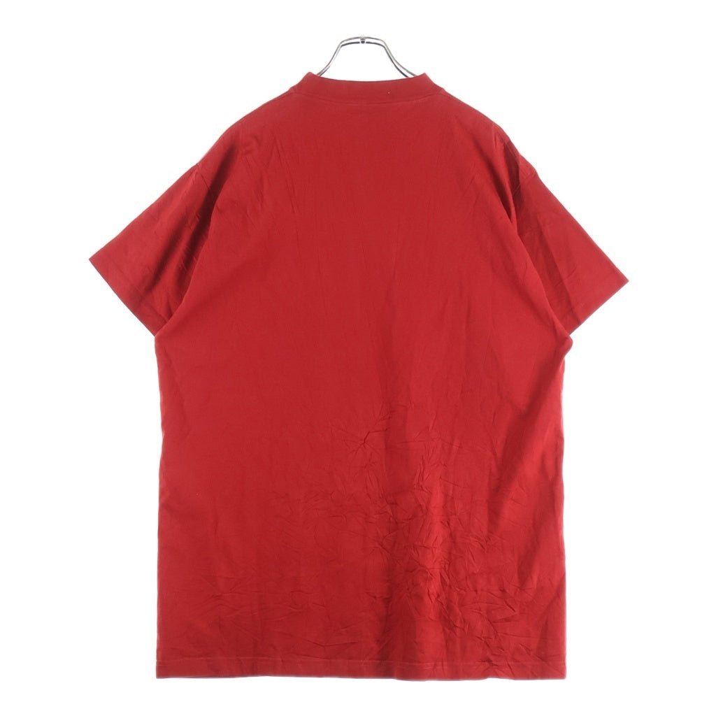 BALENCIAGA(バレンシアガ) 24AW OVERSIZED KEEP CALM T-SHIRT オーバーサイズ キープカーム BBロゴ英字プリント クルーネック半袖Tシャツ カットソー レッド 787349 TRVC6