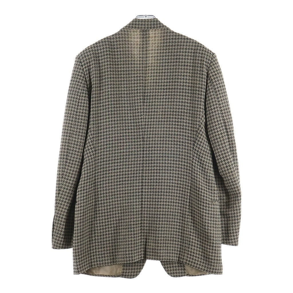 GIORGIO ARMANI(ジョルジオアルマーニ) イタリア製 ウール 千鳥格子柄 3B テーラードジャケット ベージュ 751100