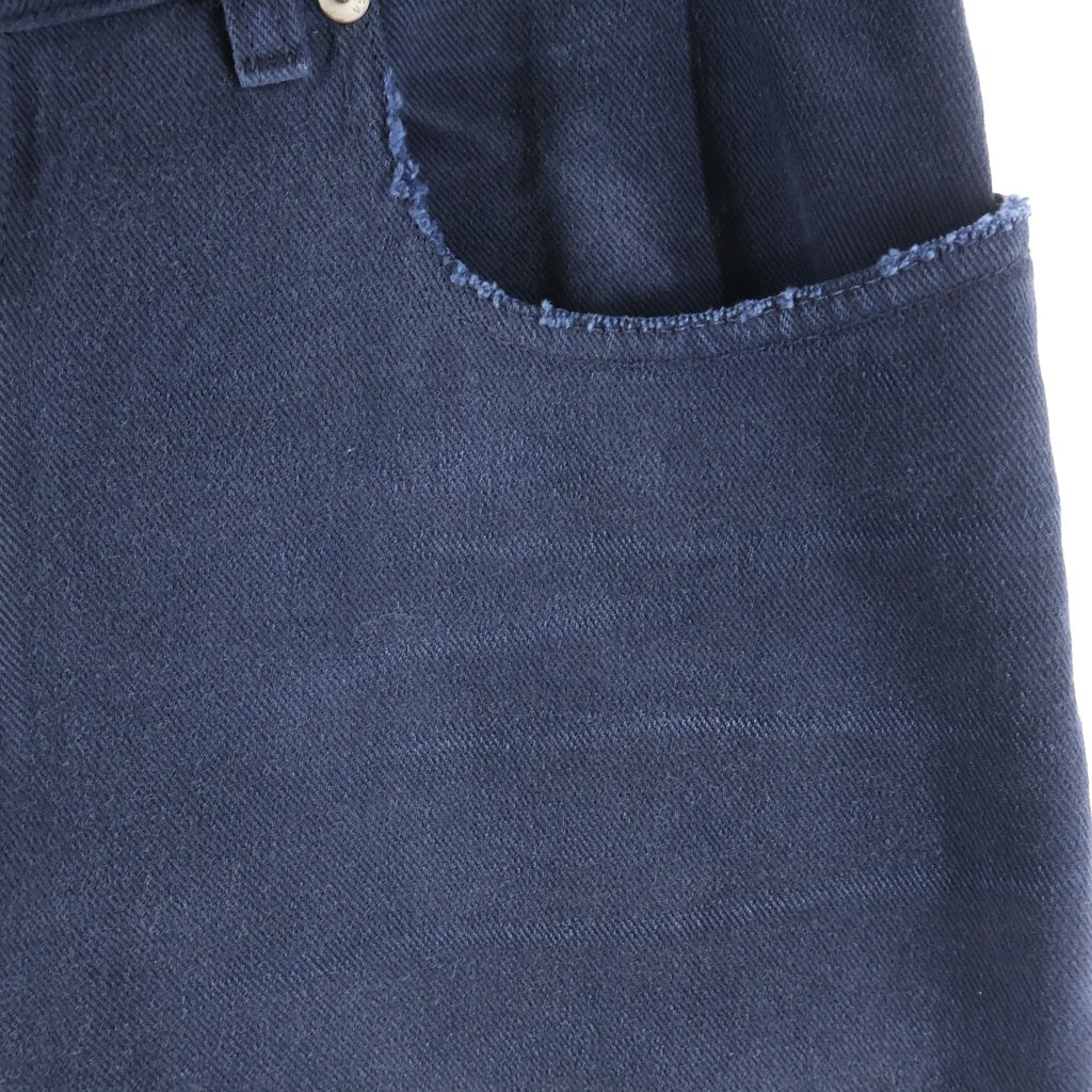 BALENCIAGA(バレンシアガ) 26SS CURVED KNEE PANTS カーブドニー ダメージ加工 デニムパンツ ブルー 857194 TTW64