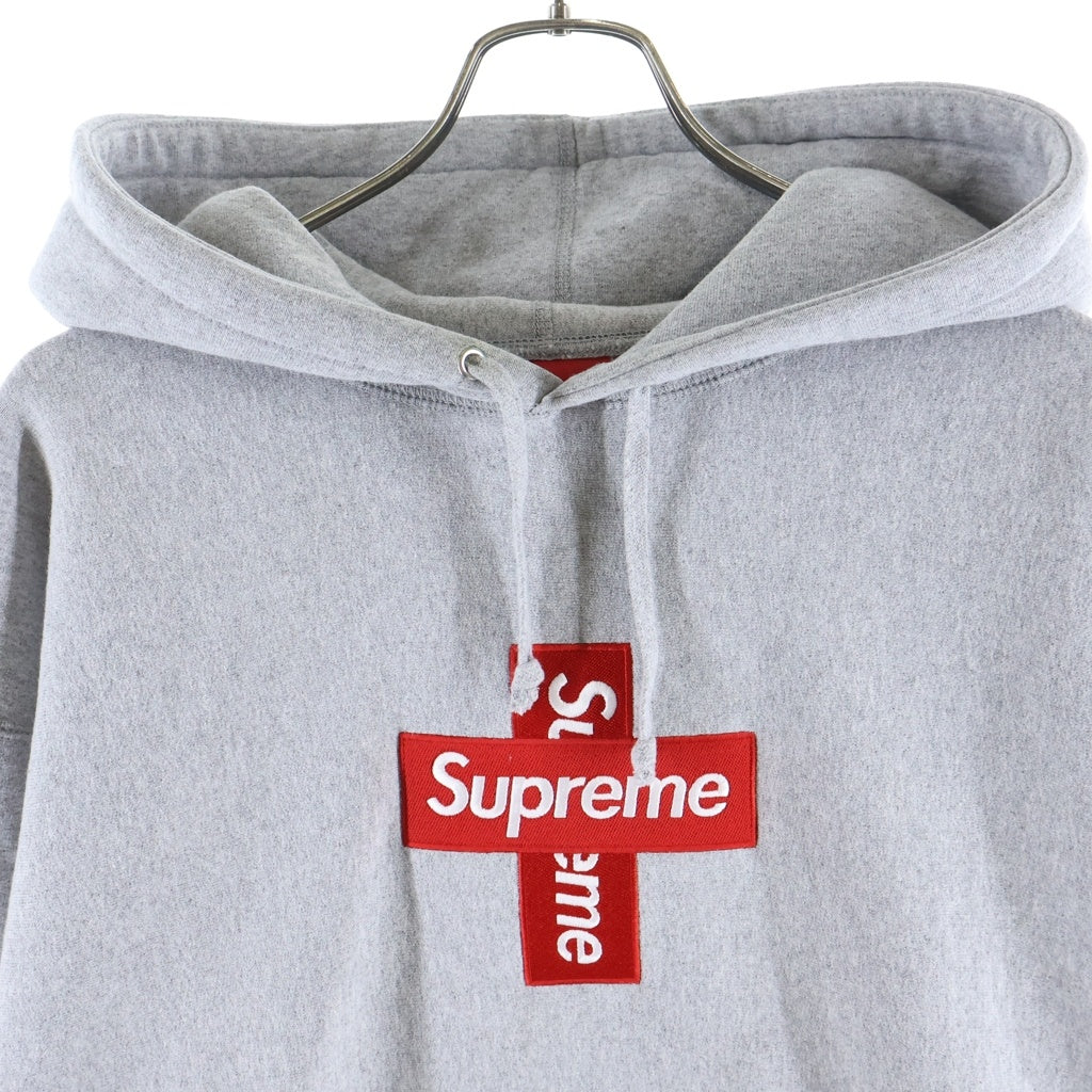 SUPREME(シュプリーム) 20AW Cross Box Logo Hooded Sweatshirt クロスボックスロゴ フーデッド プルオーバー スウェット パーカー グレー