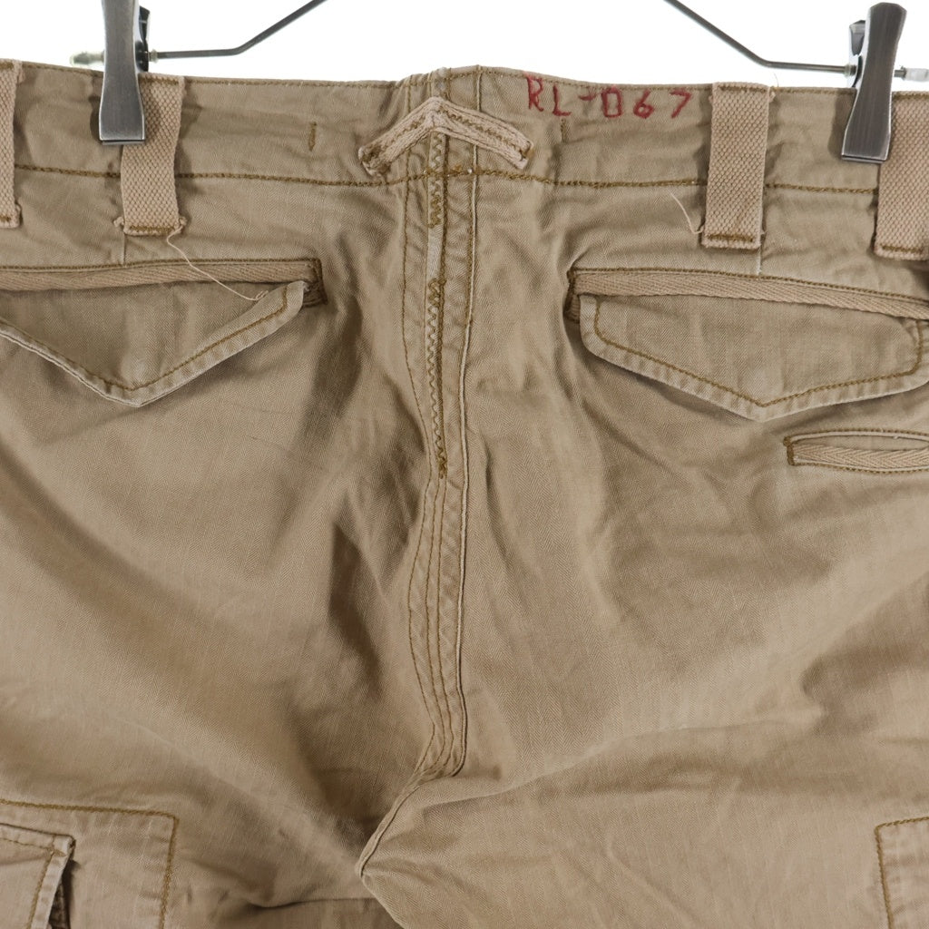 POLO RALPH LAUREN(ポロラルフローレン) コットンヘリンボーン パラシュートカーゴパンツ チノトラウザーズ ベージュ