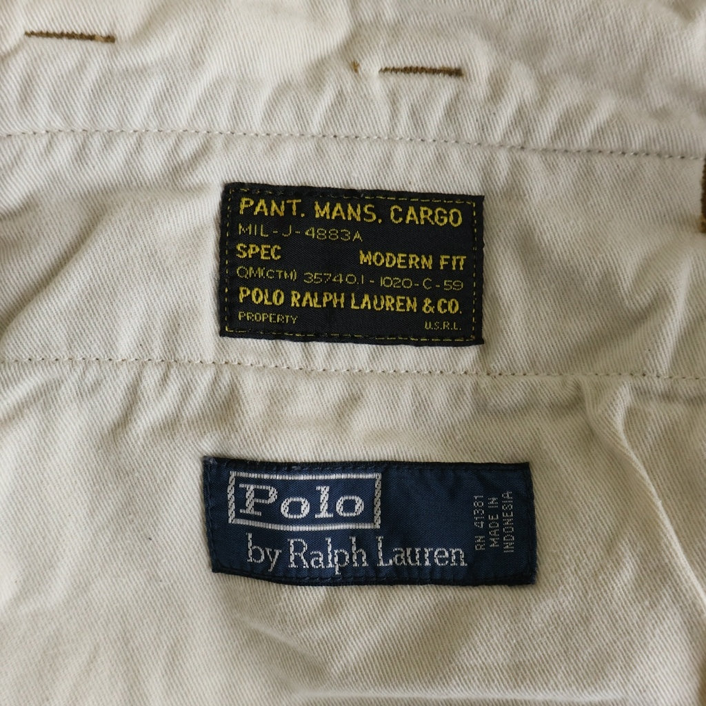 POLO RALPH LAUREN(ポロラルフローレン) コットンヘリンボーン パラシュートカーゴパンツ チノトラウザーズ ベージュ