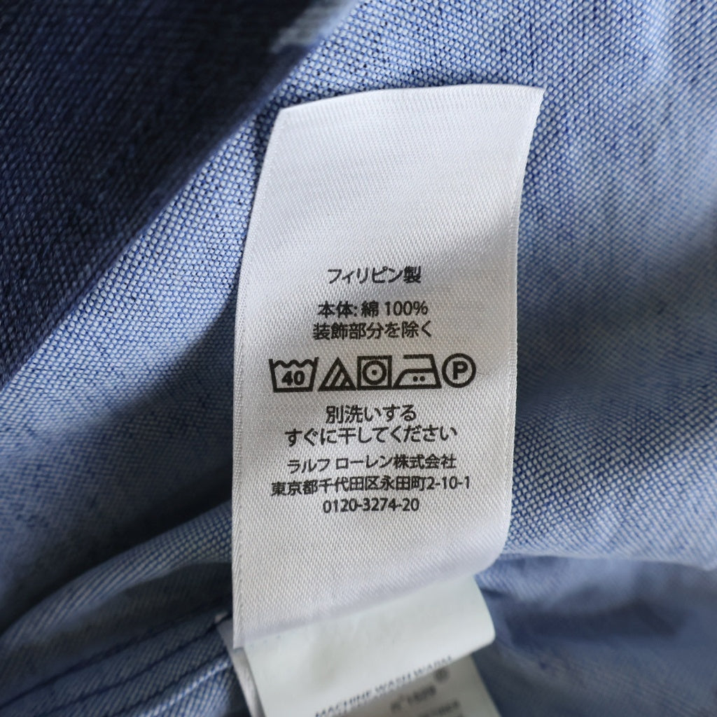 POLO RALPH LAUREN(ポロラルフローレン) AZTEC BLUE PRINT L/S SHIRT アズテック ネイティブ柄 ロングスリーブ 長袖シャツ ブルー