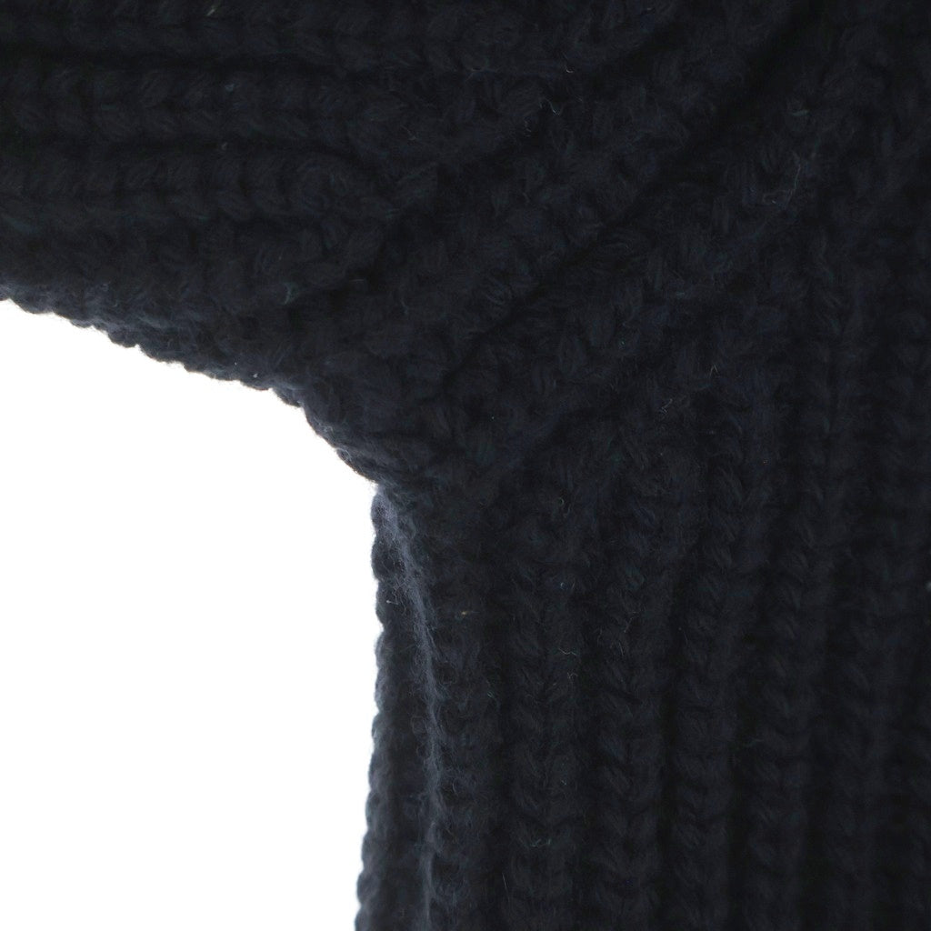 MONCLER(モンクレール) 21AW T-NECK ロゴワッペン Tネックハーフジップニット セーター ブラック G20919A00003