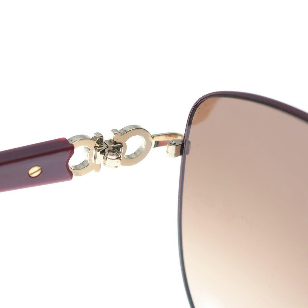 Salvatore Ferragamo(サルヴァトーレ フェラガモ) キャットアイ メタルフレーム サングラス アイウェア 眼鏡 ブラウン SF259SRK レディース