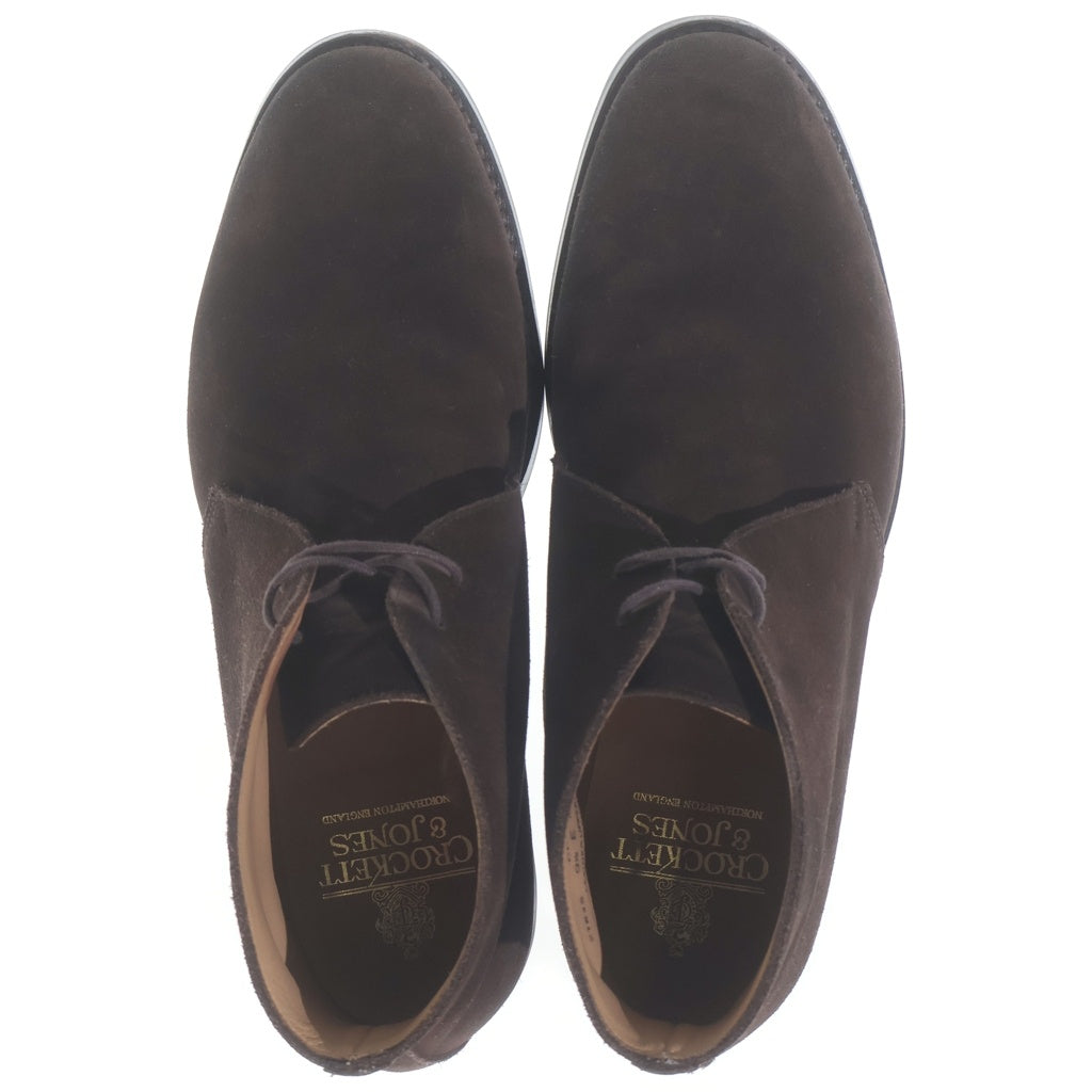 Crockett&Jones(クロケットアンドジョーンズ) CHERTSEY チャートシー スウェード レースアップ チャッカブーツ ブラウン 21645