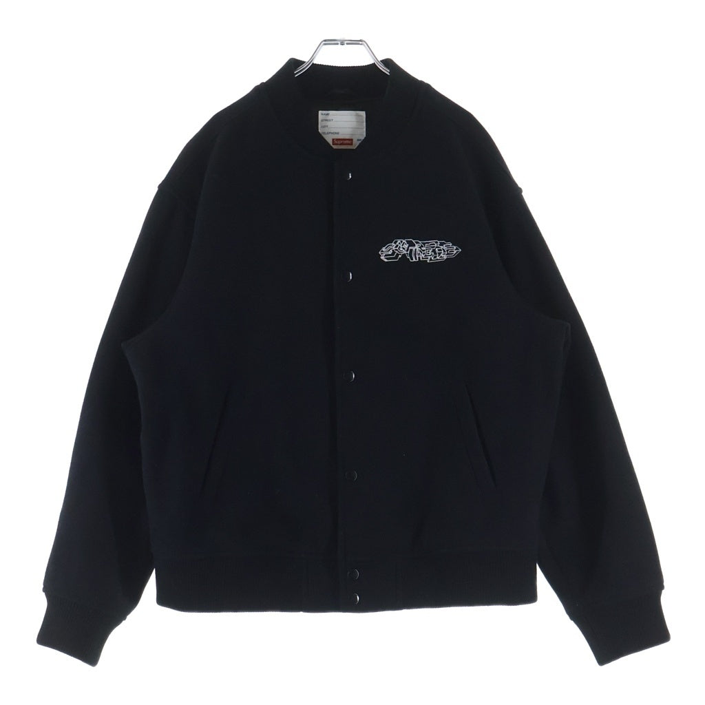 SUPREME(シュプリーム) 19AW Delta Logo Varsity Jacket デルタロゴエンブロイダリー バーシティージャケット ブラック