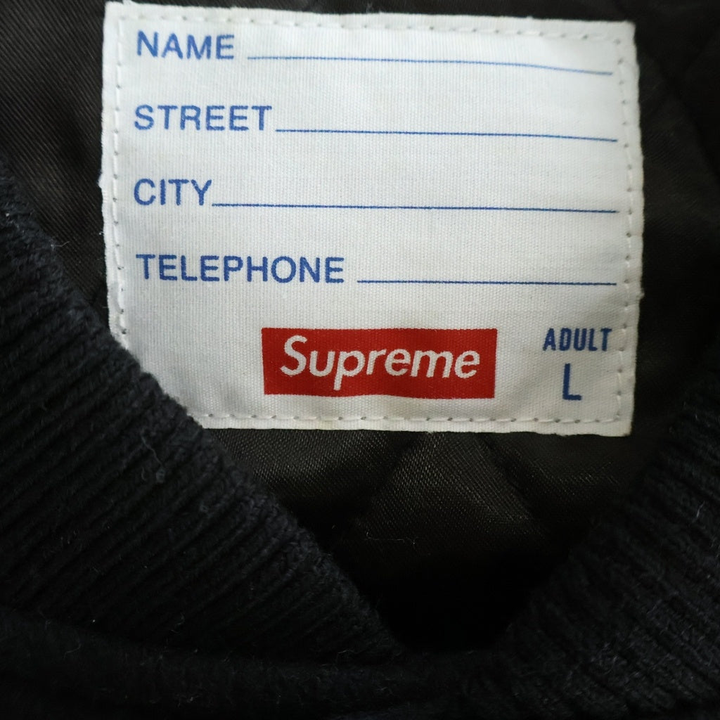 SUPREME(シュプリーム) 19AW Delta Logo Varsity Jacket デルタロゴエンブロイダリー バーシティージャケット ブラック