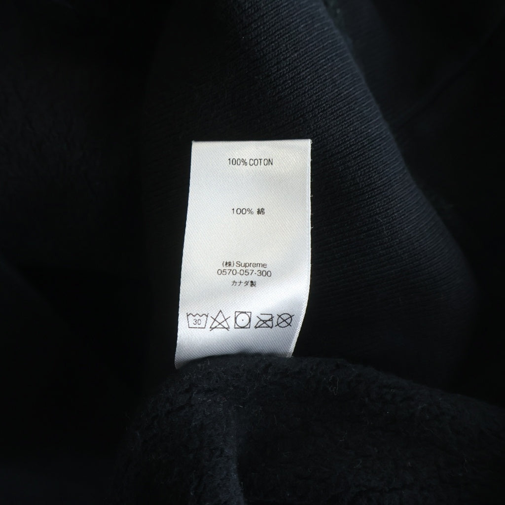 SUPREME(シュプリーム) 19AW Bandana Box Logo Hooded Sweatshirt バンダナボックスロゴエンブロイダリー フーデッドスウェットシャツ パーカー ブラック
