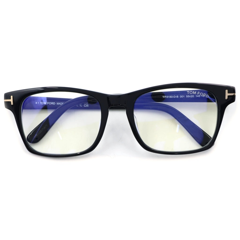 TOM FORD(トムフォード) TF6150-D-B アジアンフィット スクエアフレーム クリアレンズ サングラス メガネ ブラック