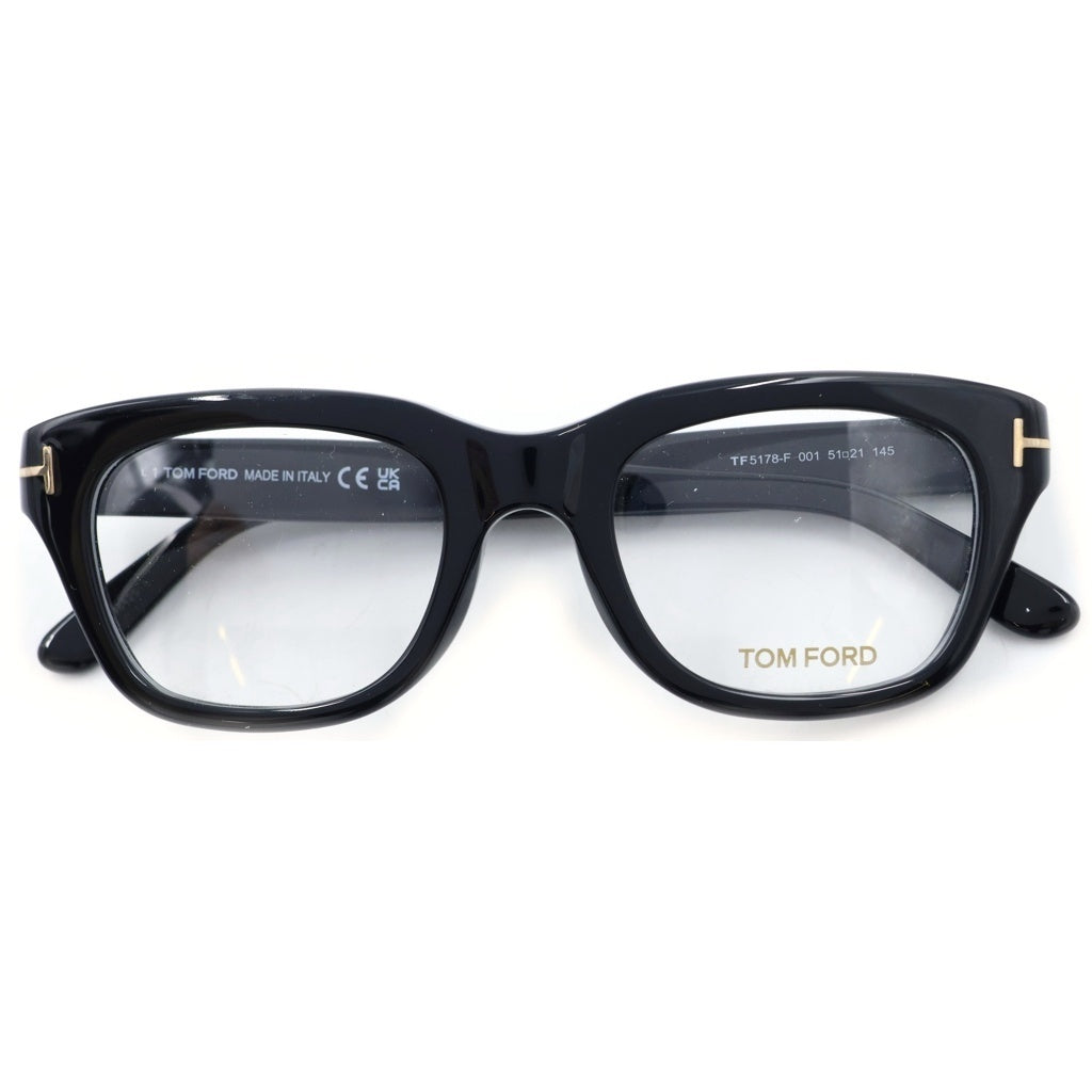 TOM FORD(トムフォード) TF5178-F アジアンフィット ウェリントンフレーム クリアレンズ サングラス メガネ ブラック