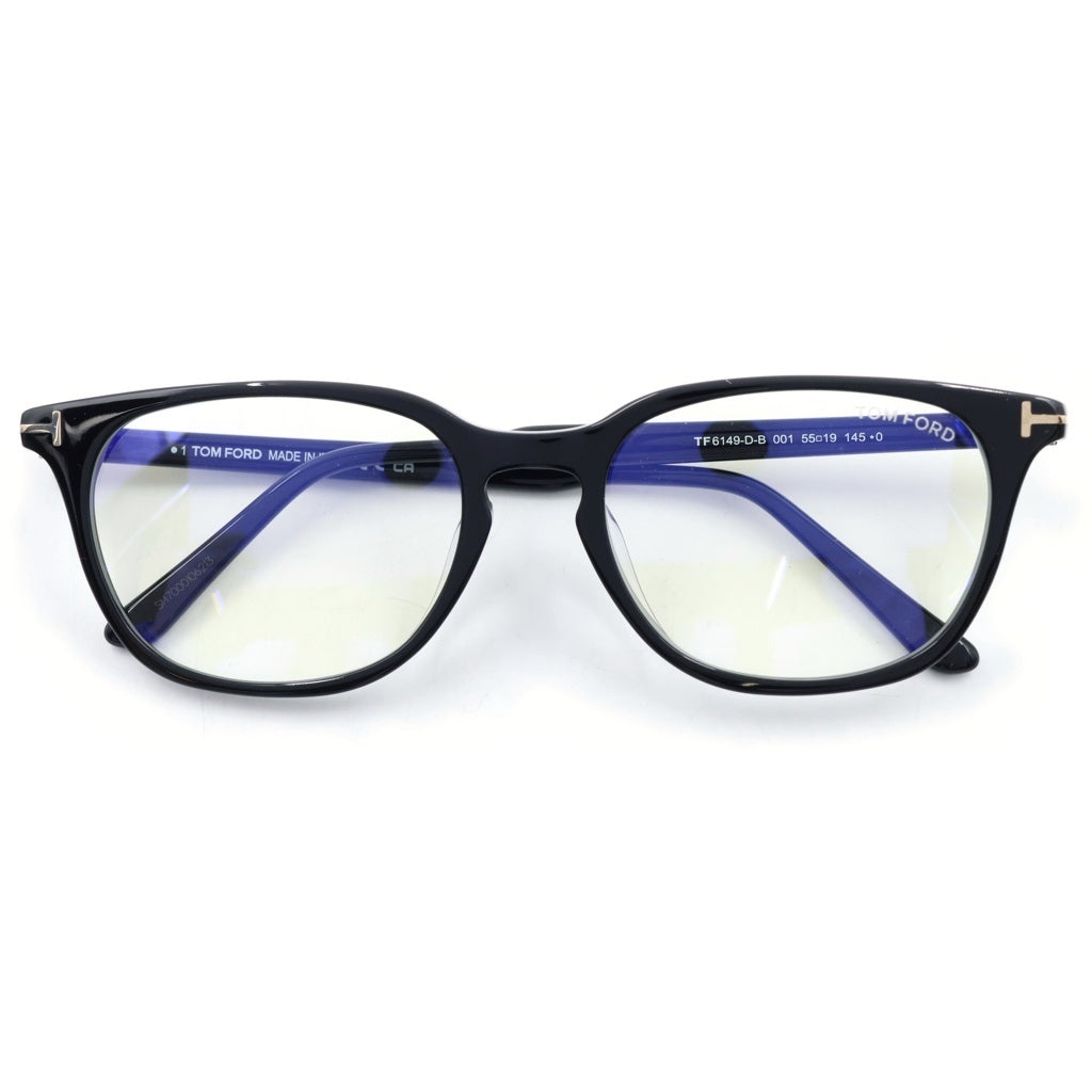 TOM FORD(トムフォード) TF6149-D-B アジアンフィット ウェリントンフレーム クリアレンズ サングラス メガネ ブラック