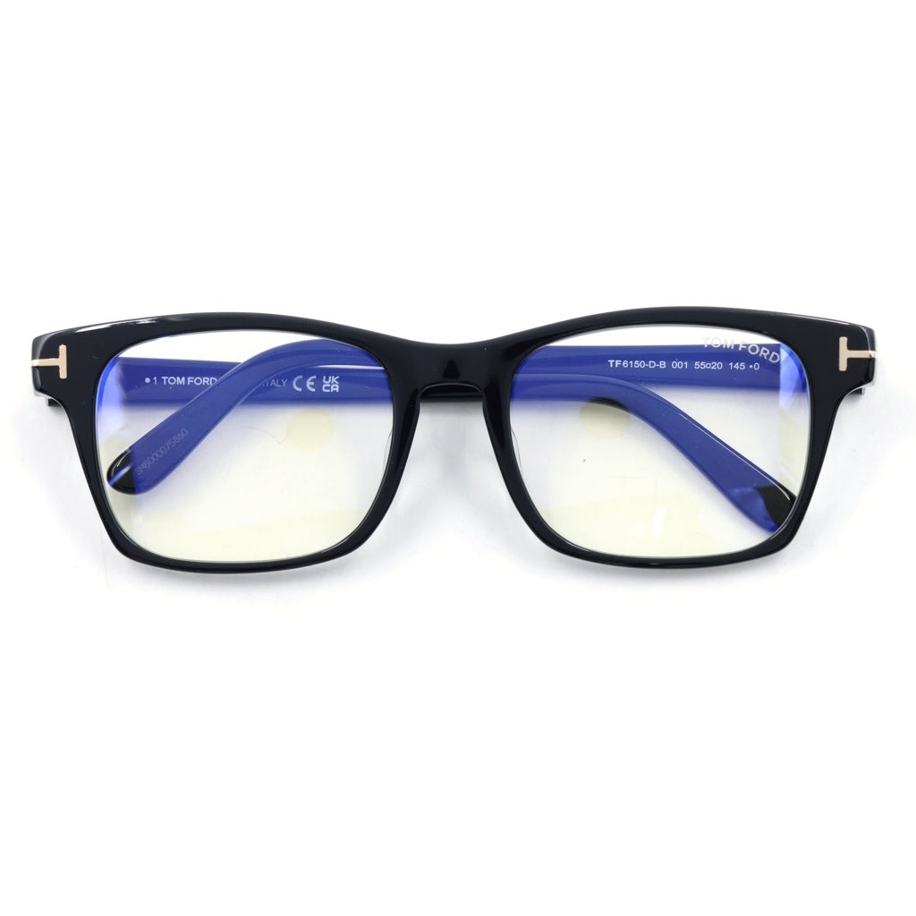 TOM FORD(トムフォード) TF6150-D-B アジアンフィット スクエアフレーム クリアレンズ サングラス メガネ ブラック