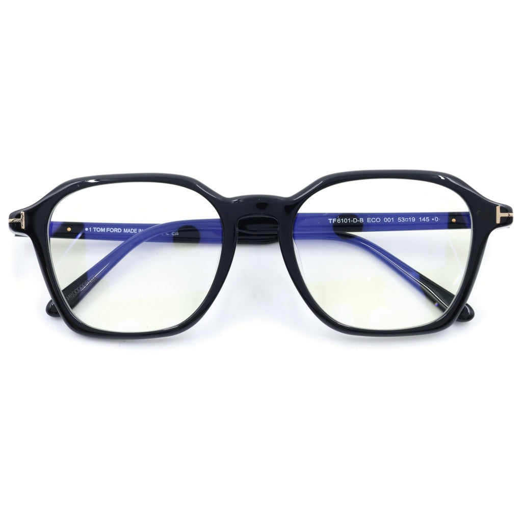 TOM FORD(トムフォード) TF6101-D-B アジアンフィット ウェリントンフレーム クリアレンズ サングラス メガネ ブラック