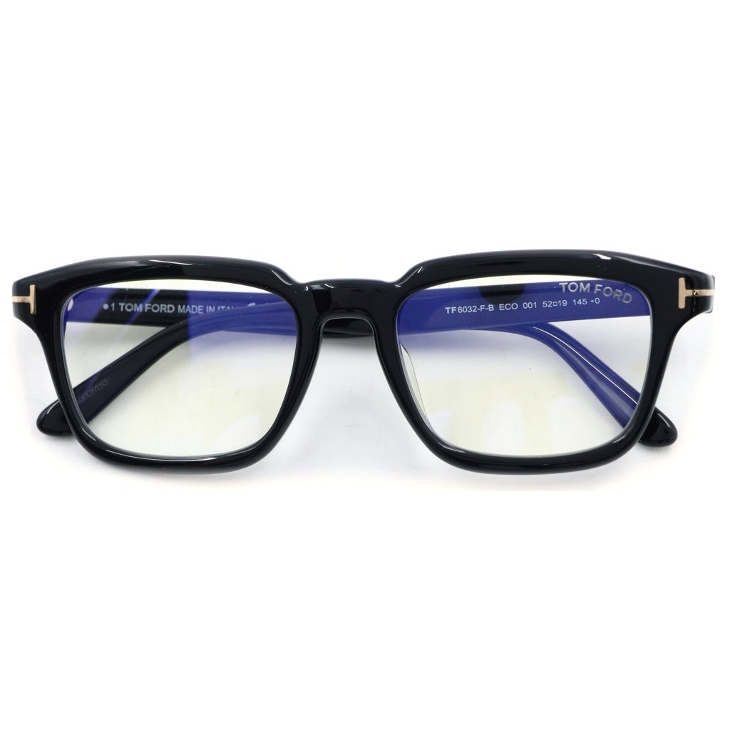 TOM FORD(トムフォード) TF6032-F-B アジアンフィット スクエアフレーム クリアレンズ サングラス メガネ ブラック