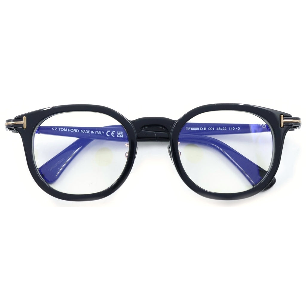 TOM FORD(トムフォード) TF6009-D-B アジアンフィット ウェリントンフレーム クリアレンズ サングラス メガネ ブラック