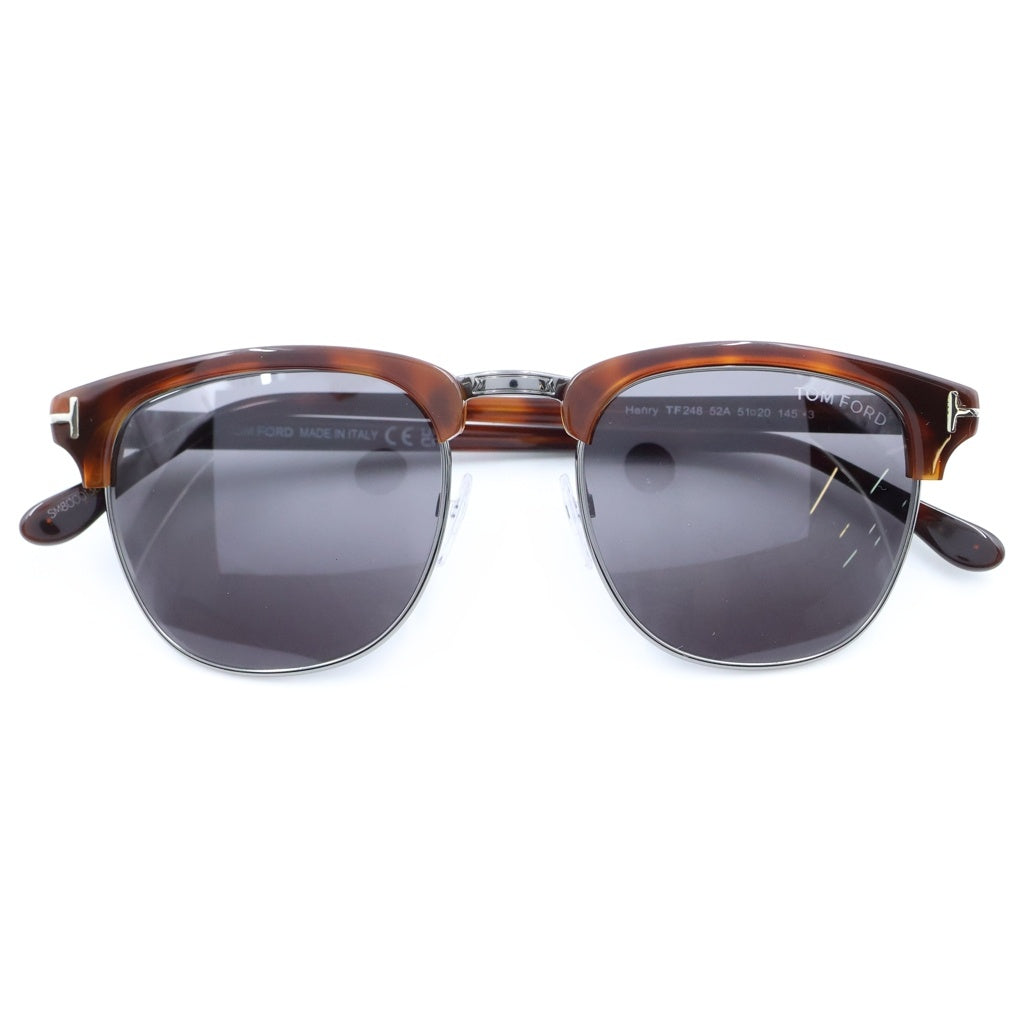 TOM FORD(トムフォード) HENRY サーモントフレーム カラーレンズ サングラス メガネ ブラウン/ブラック TF248