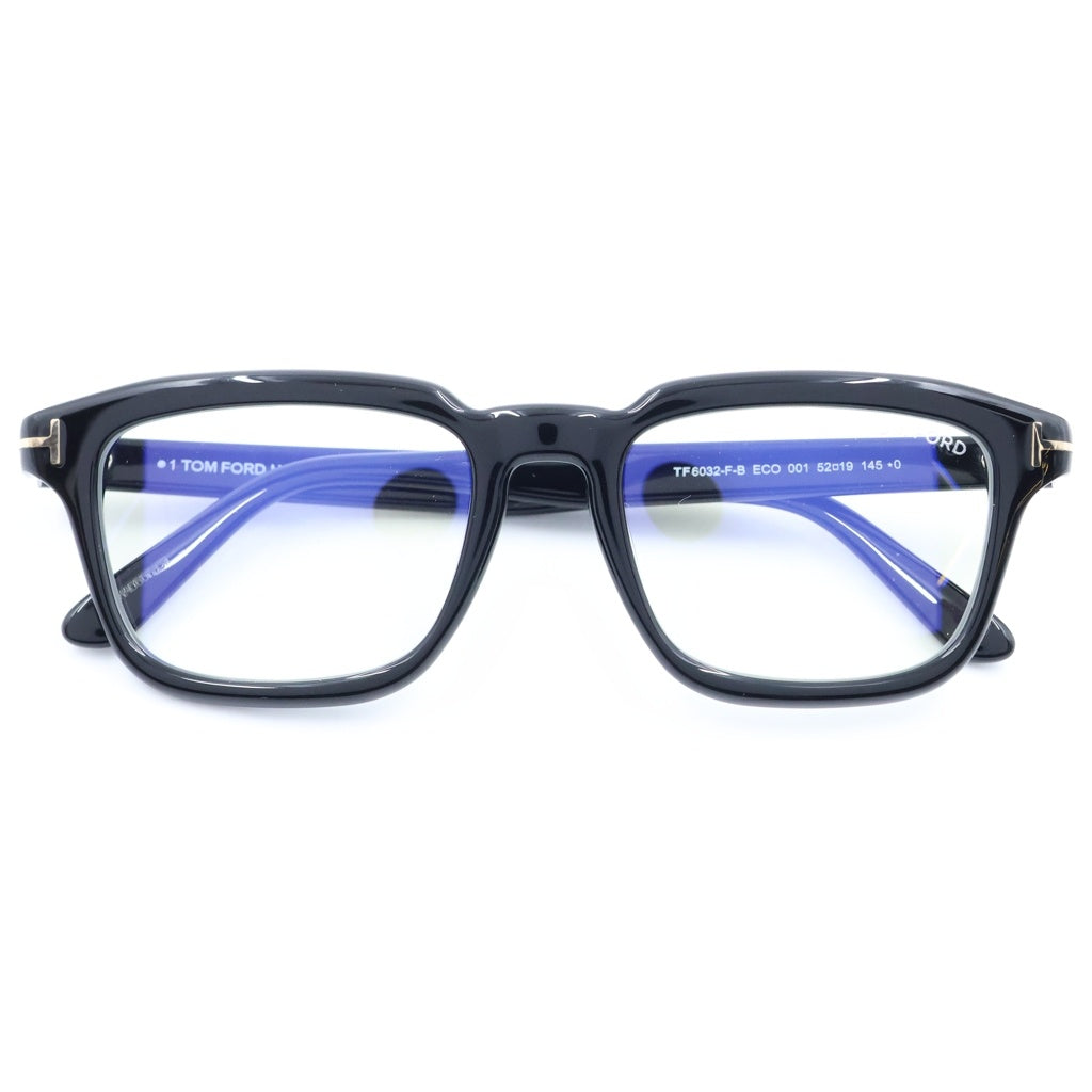 TOM FORD(トムフォード) アジアンフィット スクエアフレーム クリアレンズ サングラス メガネ ブラック TF6032-F-B