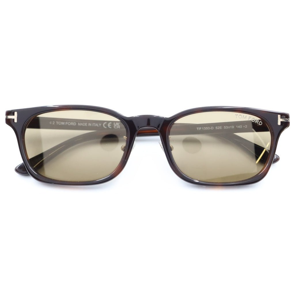 TOM FORD(トムフォード) アジアンフィット スクエアフレーム クリア カラーレンズ サングラス メガネ ブラウン TF1350-D レディース