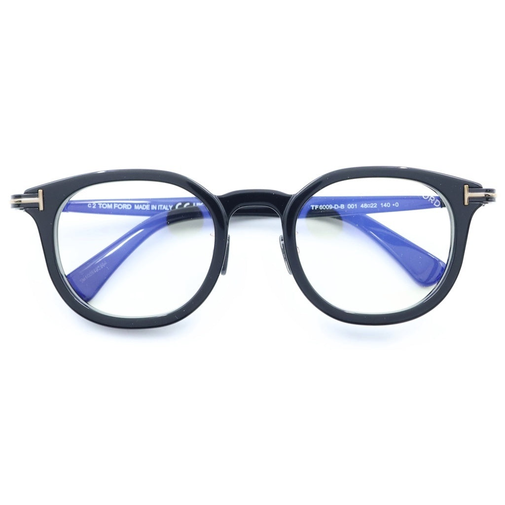 TOM FORD(トムフォード) アジアンフィット ウェリントンフレーム クリアレンズ サングラス メガネ ブラック TF6009-D-B レディース