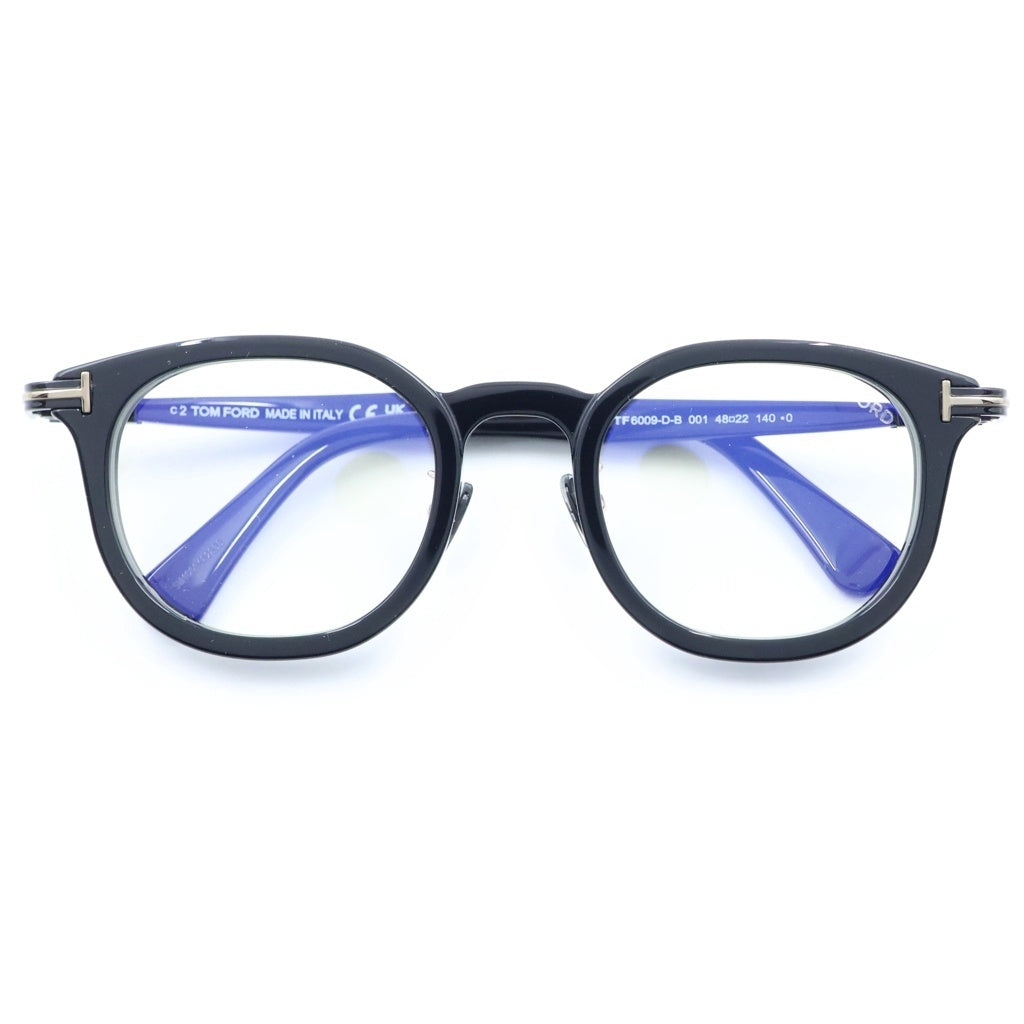 TOM FORD(トムフォード) アジアンフィット ウェリントンフレーム クリアレンズ サングラス メガネ ブラック TF6009-D-B レディース