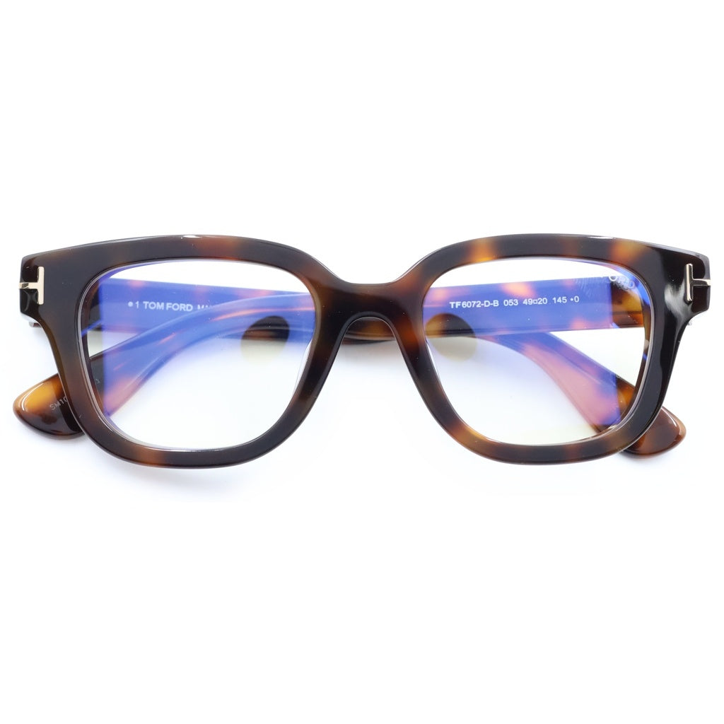 TOM FORD(トムフォード) アジアンフィット ウェリントンフレーム クリアレンズ サングラス メガネ ブラウン TF6072-D-B