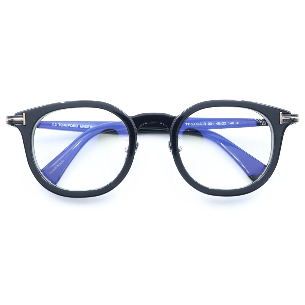 TOM FORD(トムフォード) アジアンフィット ウェリントンフレーム クリアレンズ サングラス メガネ ブラック TF6009-D-B レディース