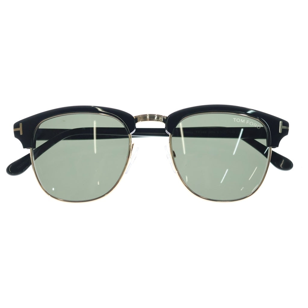 TOM FORD(トムフォード) HENRY サーモントフレーム カラーレンズ サングラス メガネ ブラック/グリーン/ゴールド TF248 レディース