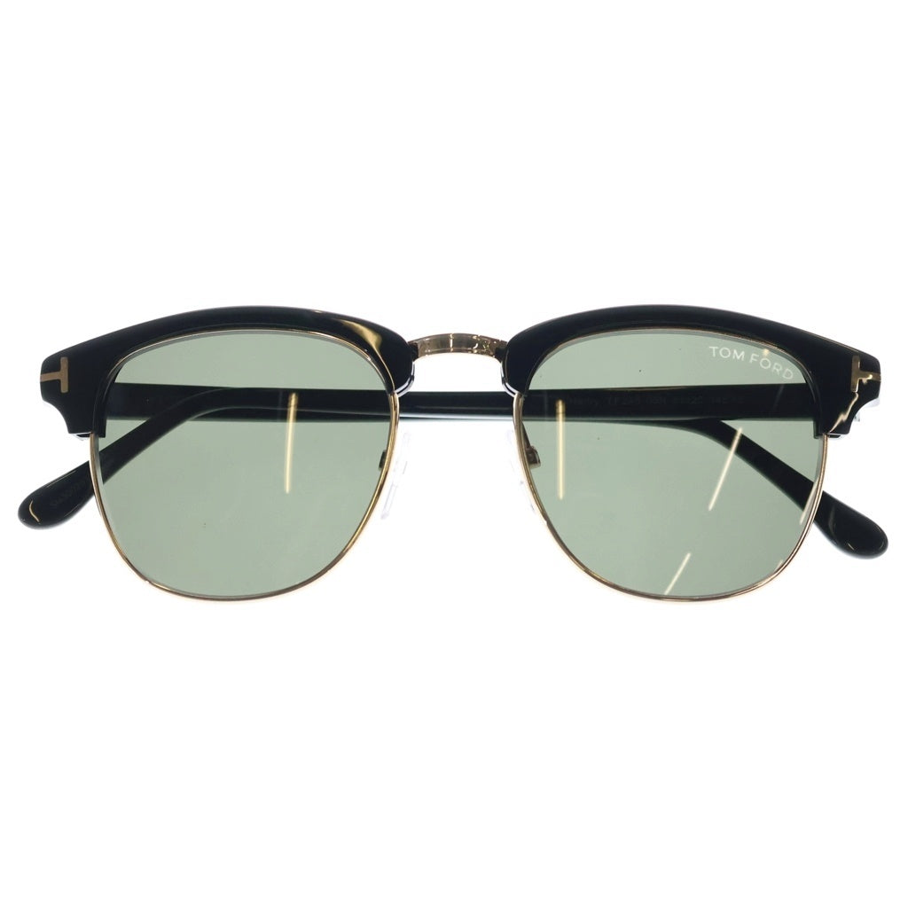 TOM FORD(トムフォード) HENRY サーモントフレーム カラーレンズ サングラス メガネ ブラック/グリーン/ゴールド TF248