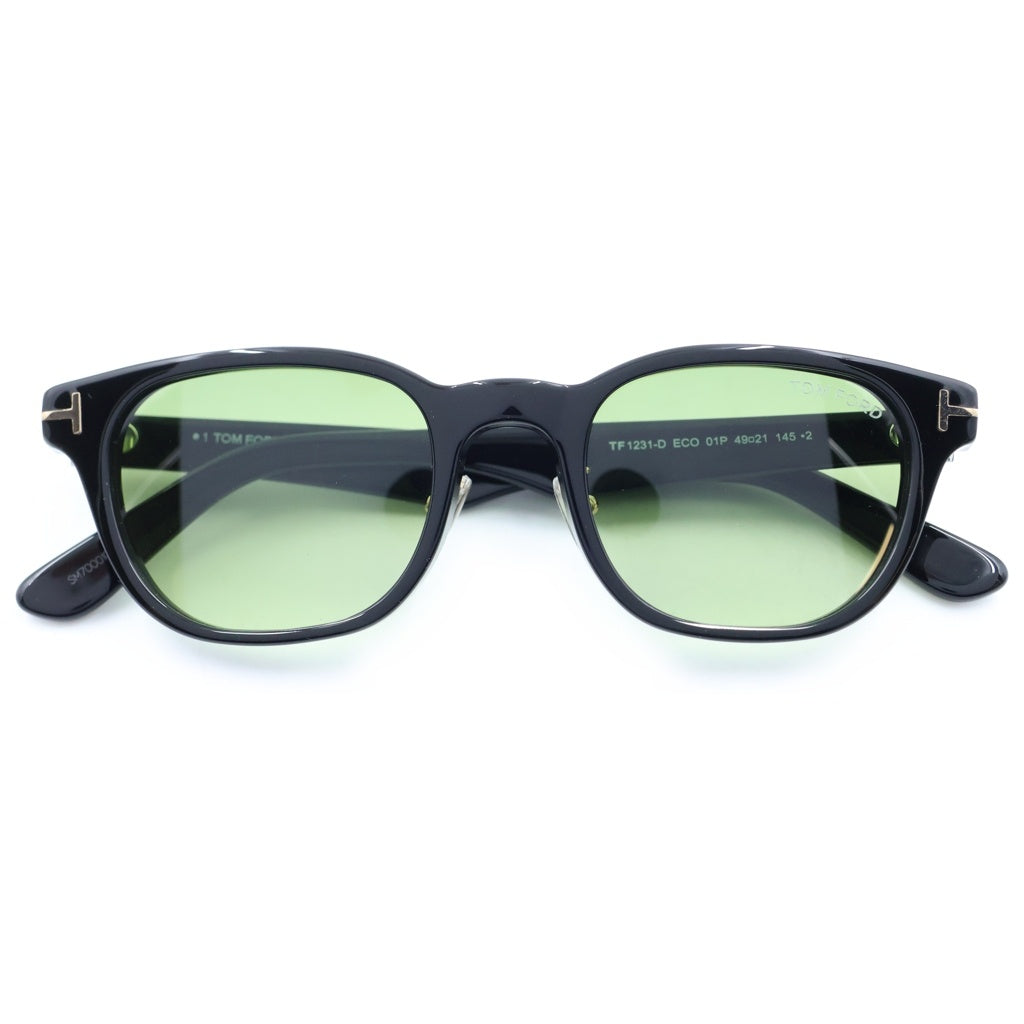 TOM FORD(トムフォード) アジアンフィット スクエアフレーム カラーレンズ サングラス メガネ ブラック/グリーン TF1231-D レディース