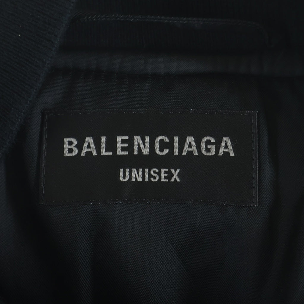 BALENCIAGA(バレンシアガ) 23AW POLITICAL CAMPAIGN VARSITY BOMBER JACKET ポリティカル キャンペーン バーシティ ボンバー ジャケット ブラック WE0-758940