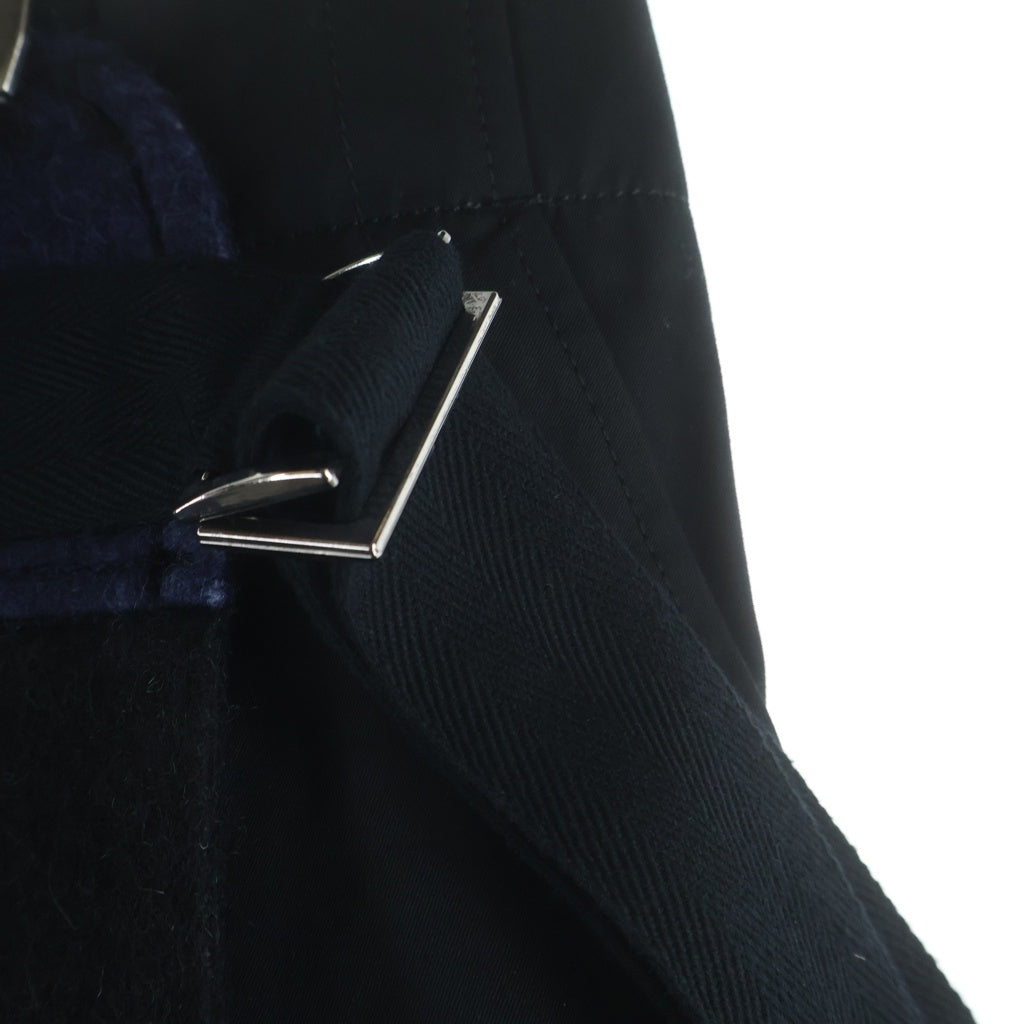 Sacai(サカイ) SAMPLE ウール 総柄 ラップ風スカート キュロット レディース ブルー/ブラック