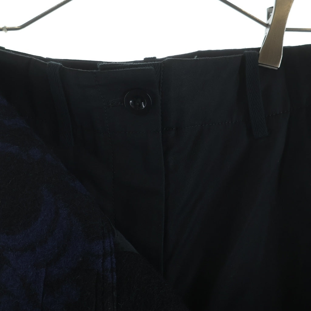 Sacai(サカイ) SAMPLE ウール 総柄 ラップ風スカート キュロット レディース ブルー/ブラック