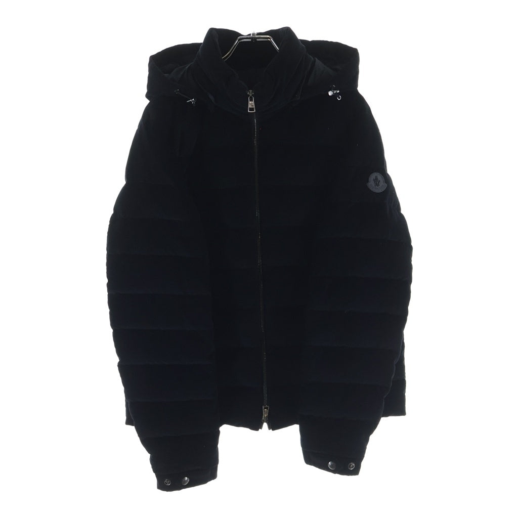 MONCLER(モンクレール) 24AW CHIONEA キオネア コーデュロイ フーデッド ジップアップ ダウン ジャケット ブラック J20911A00035