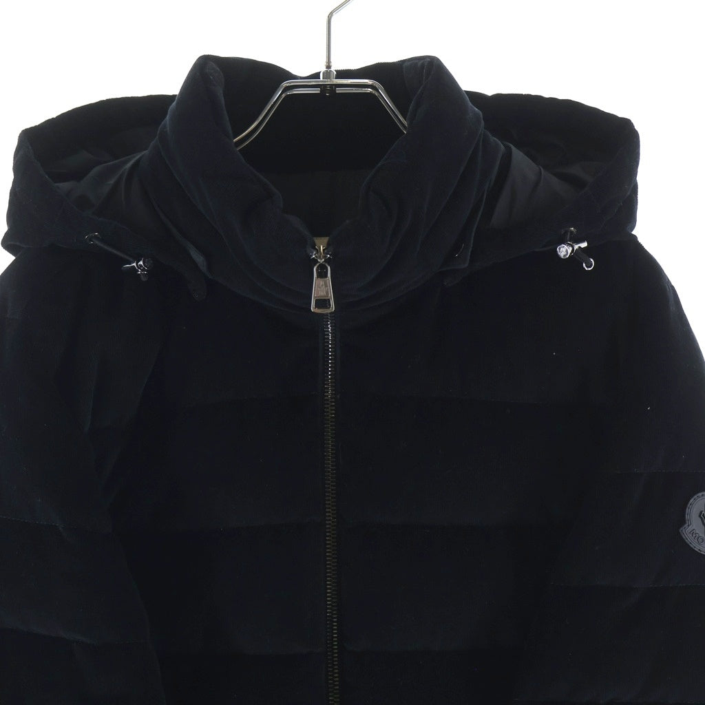 MONCLER(モンクレール) 24AW CHIONEA キオネア コーデュロイ フーデッド ジップアップ ダウン ジャケット ブラック J20911A00035
