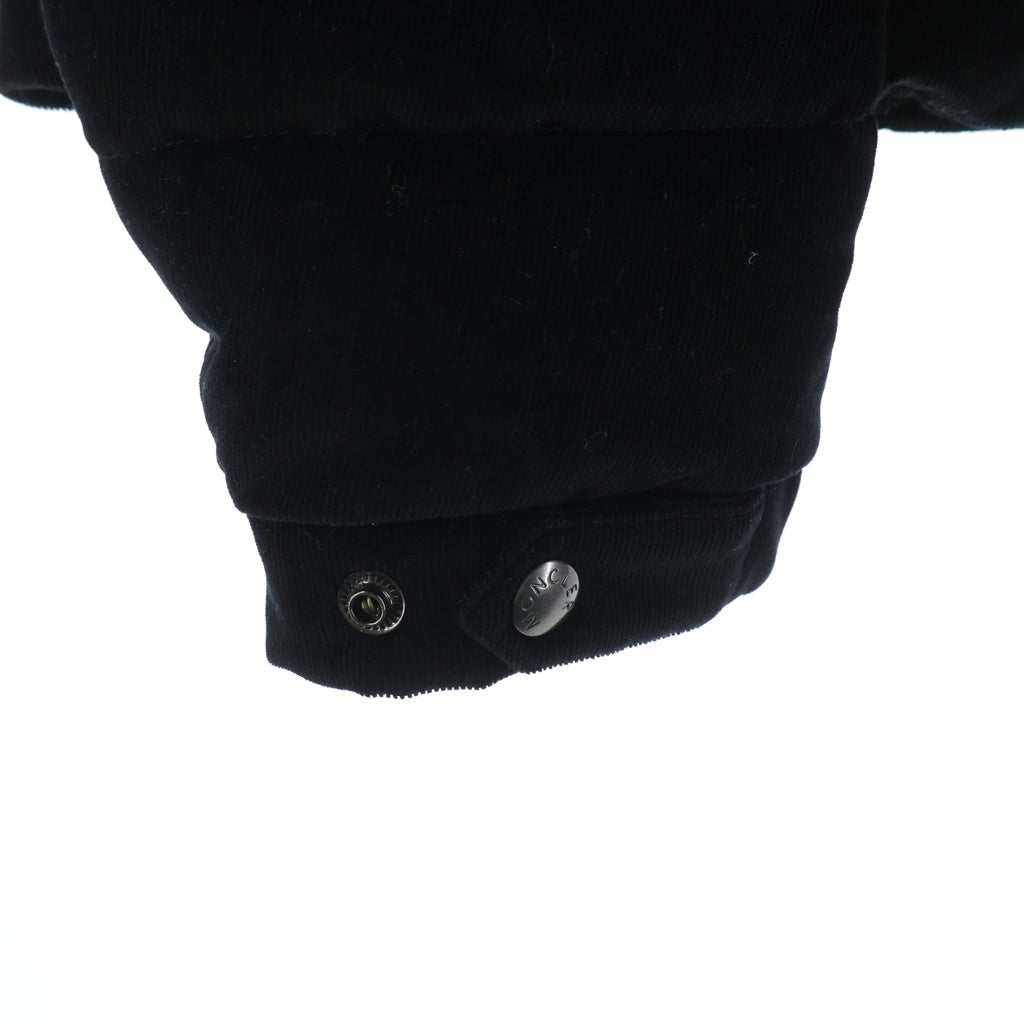 MONCLER(モンクレール) 24AW CHIONEA キオネア コーデュロイ フーデッド ジップアップ ダウン ジャケット ブラック J20911A00035