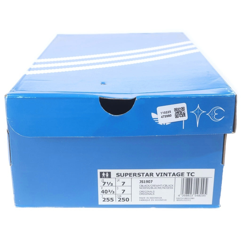 adidas(アディダス) ×THUG CLUB SUPERSTAR VINTAGE サグクラブ スーパースター ヴィンテージ ローカット レザースニーカー ブラック US7.5/25.5cm JS1907