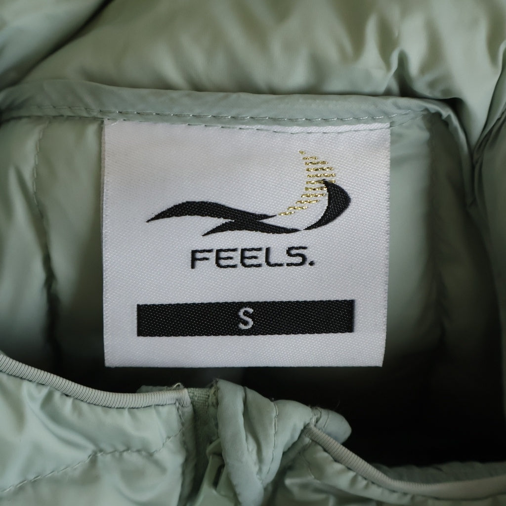 NO BRAND(ノーブランド) FEELS SHELL DOWN JACKET フィールズ シェル フーデッド ジップアップ ダウンジャケット ブルー