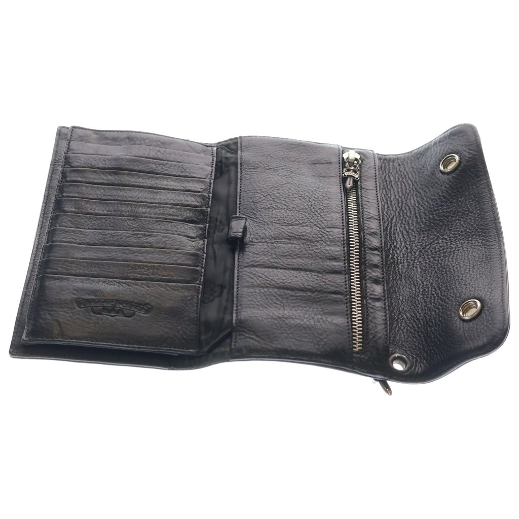 CHROME HEARTS(クロムハーツ) WAVE ウェーブ レザーウォレット 財布 ブラック