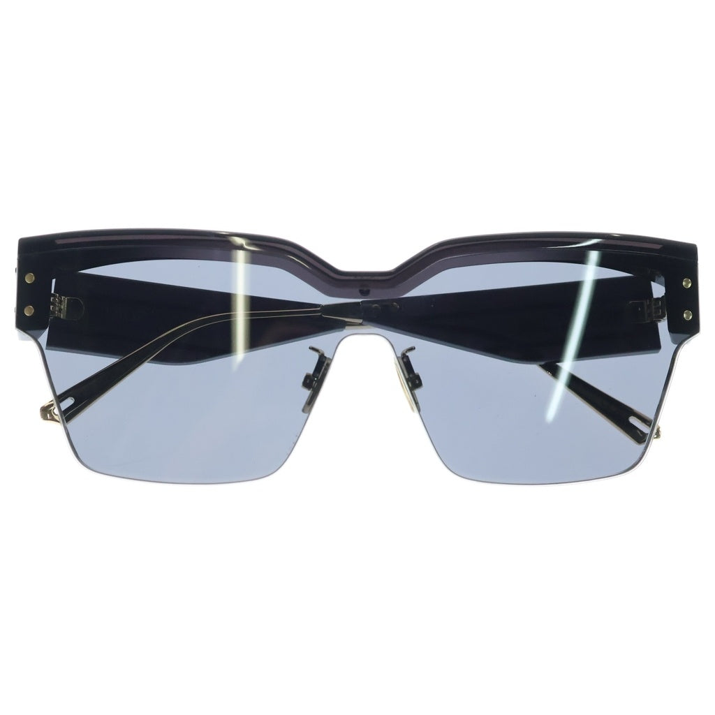 Christian Dior(クリスチャンディオール) DIOR CLUB M4U テンプルロゴ シールド スクエアサングラス アイウェア 眼鏡 ブラック/ゴールド CLUBM4UWR