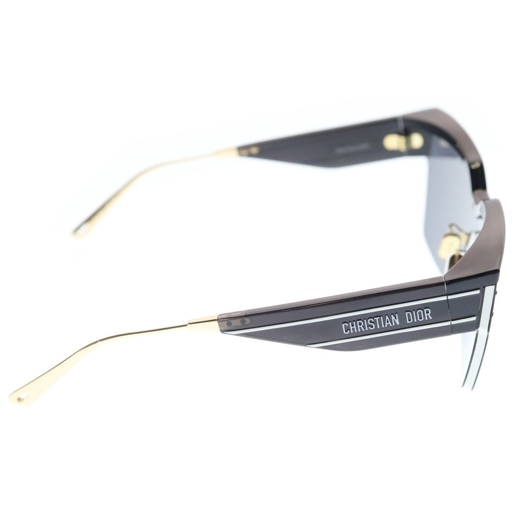 Christian Dior(クリスチャンディオール) DIOR CLUB M4U テンプルロゴ シールド スクエアサングラス アイウェア 眼鏡 ブラック/ゴールド CLUBM4UWR
