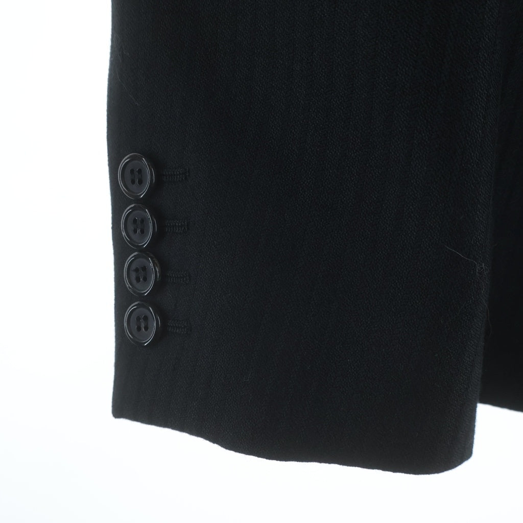 SAINT LAURENT PARIS(サンローランパリ) 19AW ピークドラペル ビジュー シングルブレスト テーラードジャケット ブラック 583325 Y031V