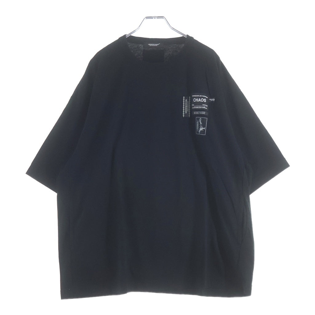 UNDERCOVER(アンダーカバー) 24SS ネームコラージュ クルーネック半袖Tシャツ カットソー ブラック UC1D4807-4