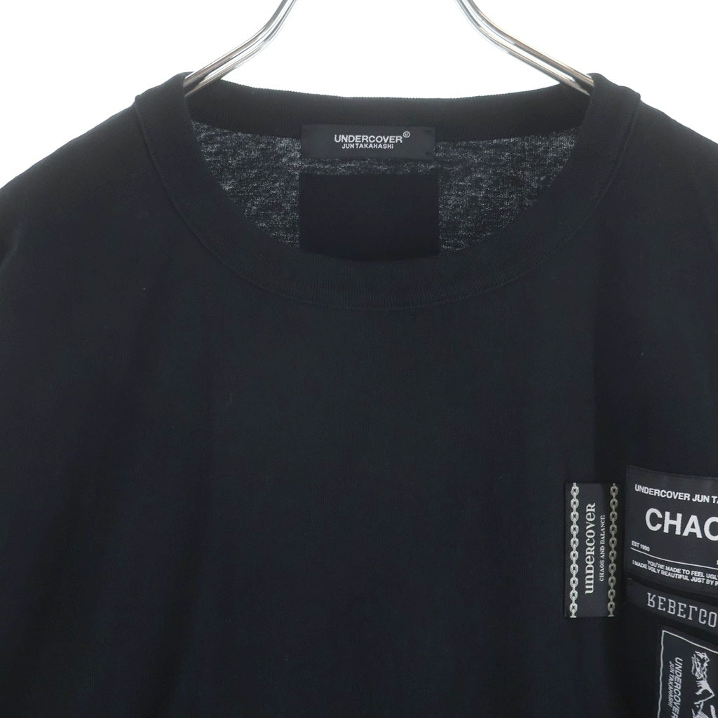 UNDERCOVER(アンダーカバー) 24SS ネームコラージュ クルーネック半袖Tシャツ カットソー ブラック UC1D4807-4