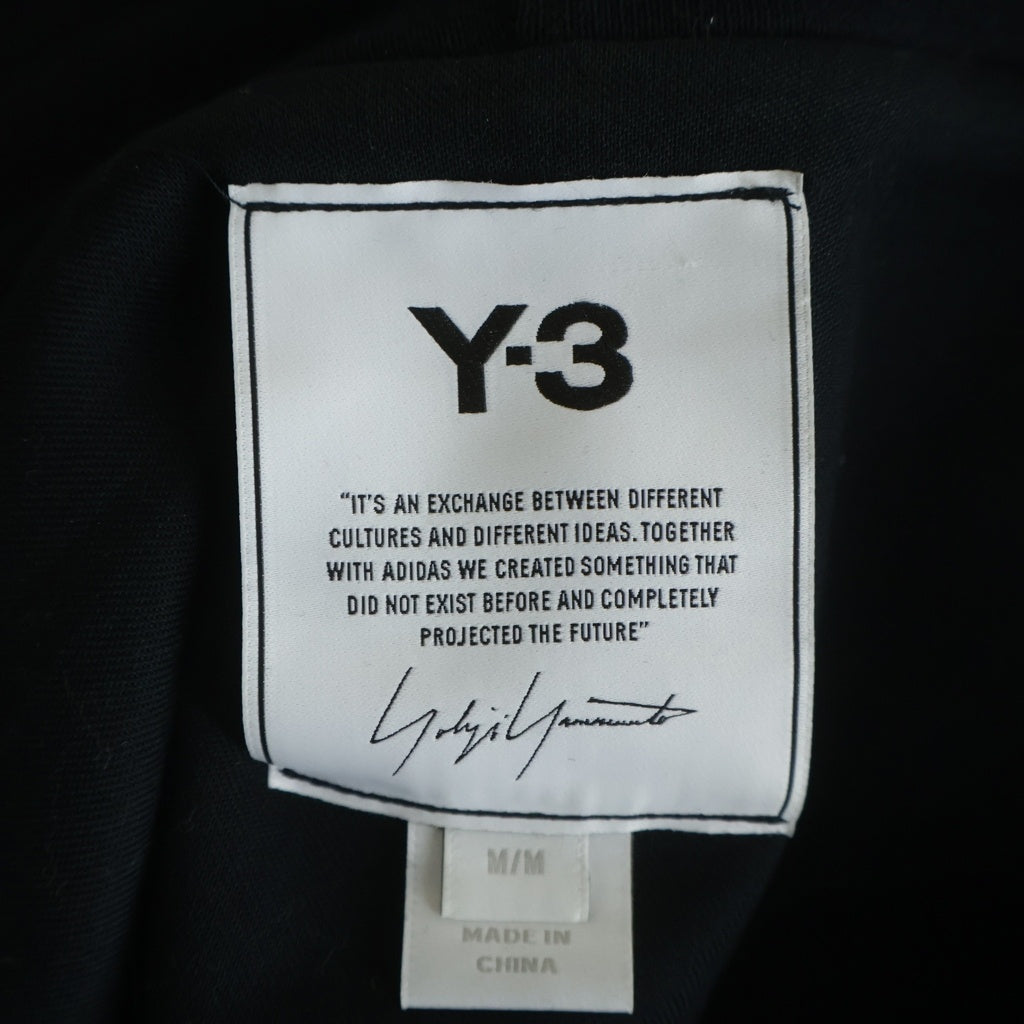 Y-3(ワイスリー) 21SS M 3 STP TERRY HOODIE サイドストライプ プルオーバースウェットパーカー フーディー ブラック H16340
