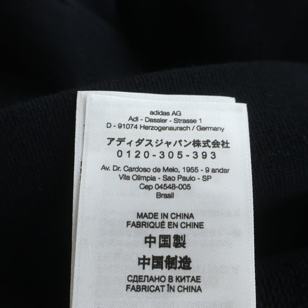 Y-3(ワイスリー) 21SS M 3 STP TERRY HOODIE サイドストライプ プルオーバースウェットパーカー フーディー ブラック H16340