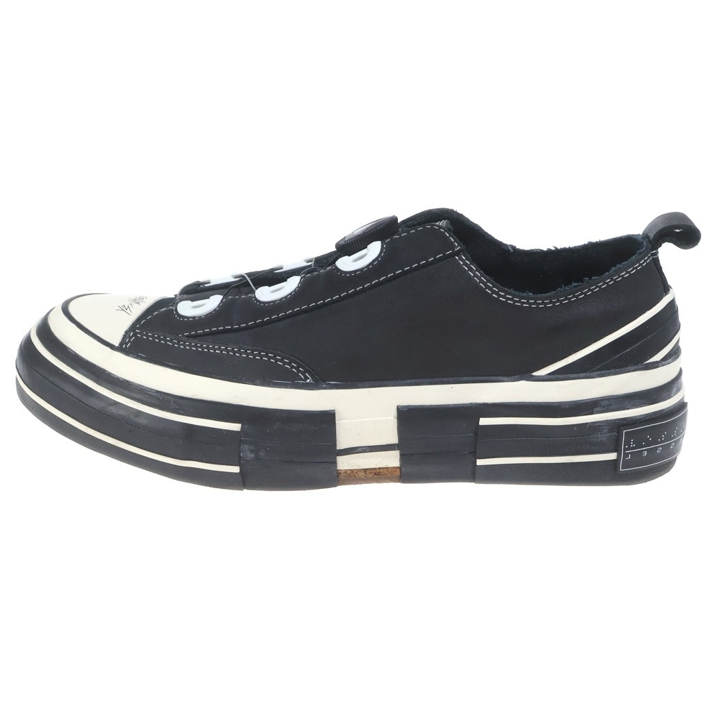 Y's(ワイズ) × xVESSEL SNEAKER SMOOTH LEATHER ヴェセル スムース レザー ローカットスニーカー ブラック YR-E12-701