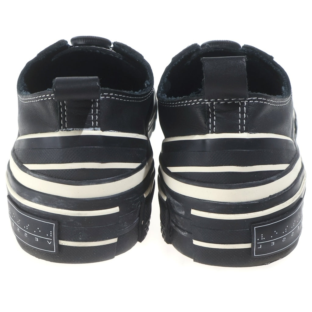 Y's(ワイズ) × xVESSEL SNEAKER SMOOTH LEATHER ヴェセル スムース レザー ローカットスニーカー ブラック YR-E12-701