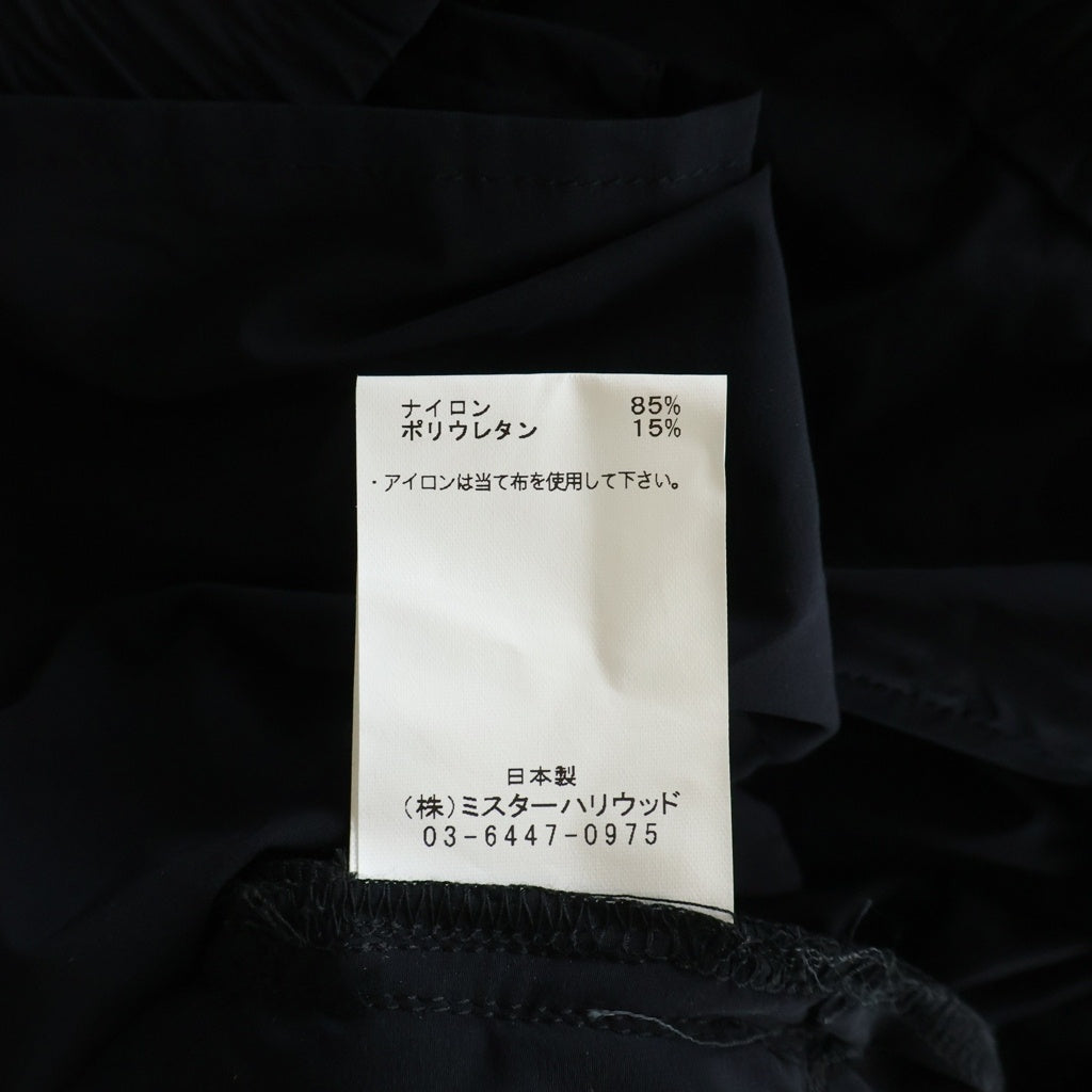 N.HOOLYWOOD(エヌハリウッド) 22AW STRAIGHT PANTS TWO-TUCK SLACKS ツータック ナイロン ストレートパンツ ブラック 2225-PT01-006