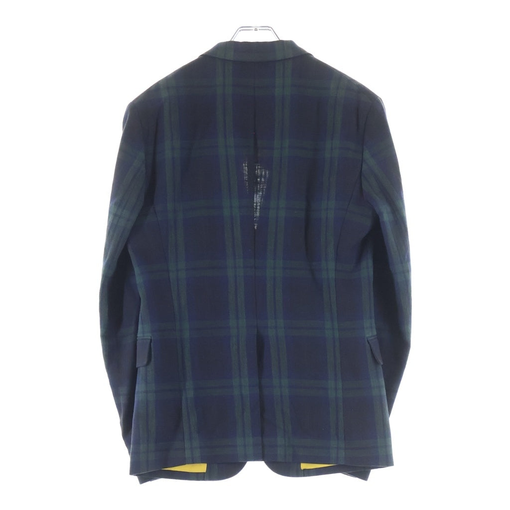DSQUARED2(ディースクエアード) タータンチェック 金ボタン 2B シングルテーラードジャケット ダークグリーン S74BN0342